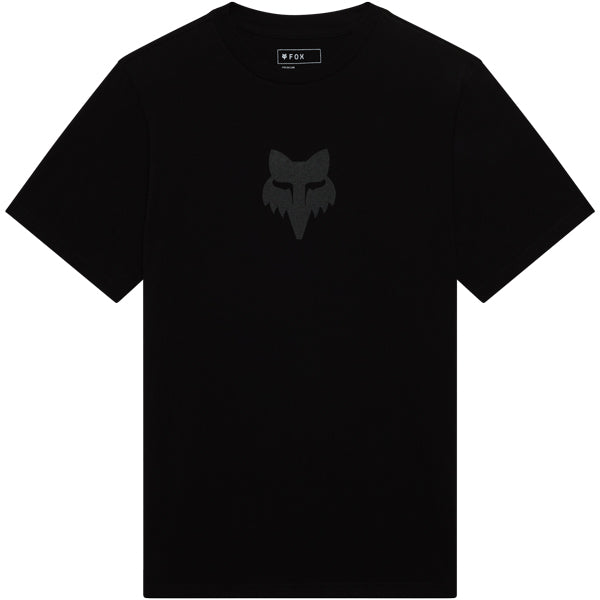 Fox Racing Fox Head 195 Original Tee mountain bike gear in Black/Black detail view sku 39402-001