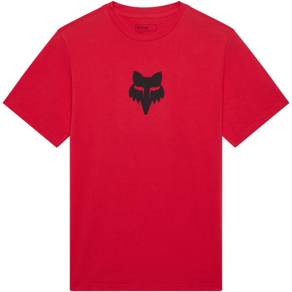 Fox Racing Fox Head 195 Original Tee mountain bike gear in Flame Red detail view sku 39402-001