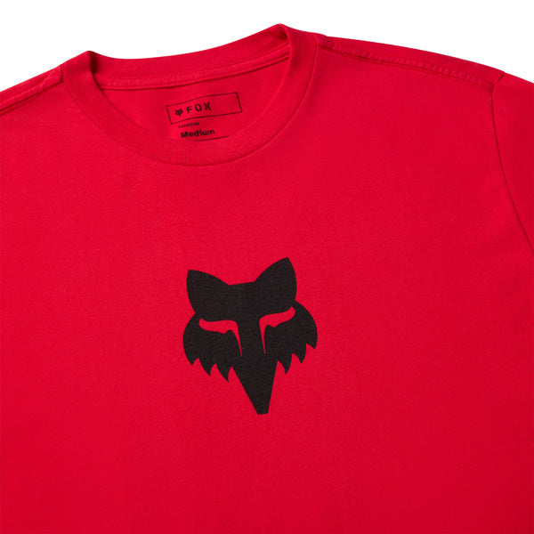 Fox Racing Fox Head 195 Original Tee mountain bike gear in Optic White detail view sku 39402-001