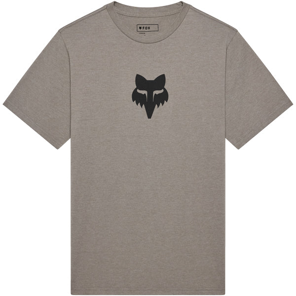 Fox Racing Fox Head 195 Original Tee mountain bike gear in Heather Graphite detail view sku 39402-001