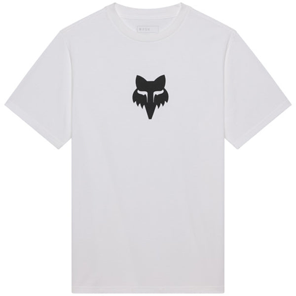 Fox Racing Fox Head 195 Original Tee mountain bike gear in Optic White detail view sku 39402-001