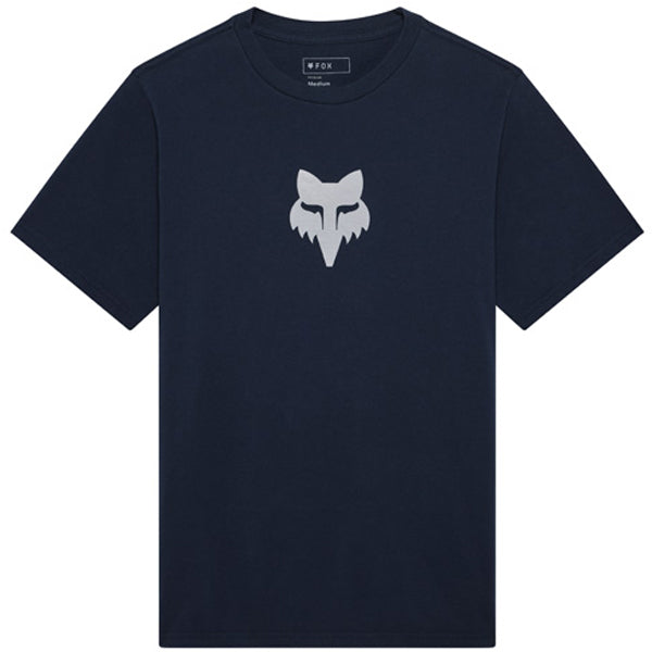 Fox Racing Fox Head 195 Original Tee mountain bike gear in Midnight detail view sku 39402-001