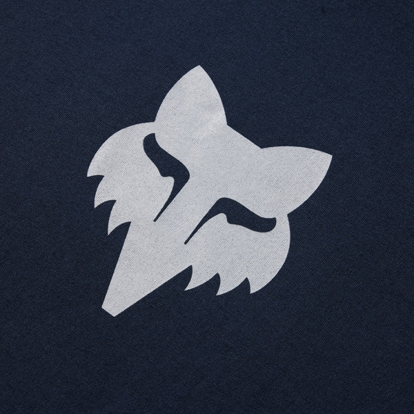 Fox Racing Fox Head 195 Original Tee mountain bike gear in Midnight detail view sku 39402-001
