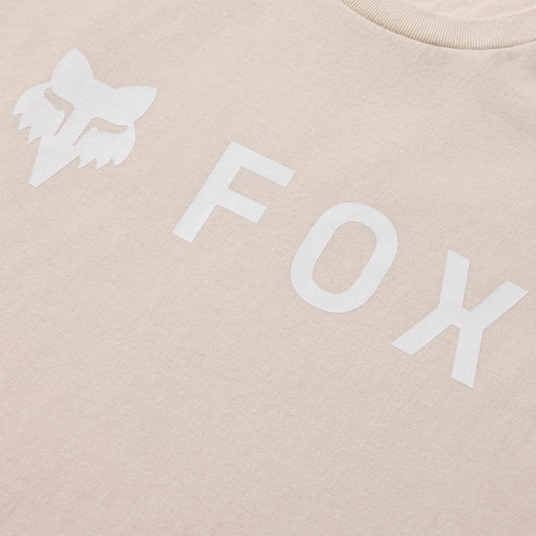Fox Racing Absolute 195 Original Tee mountain bike gear in Chalk detail view sku 39404-001