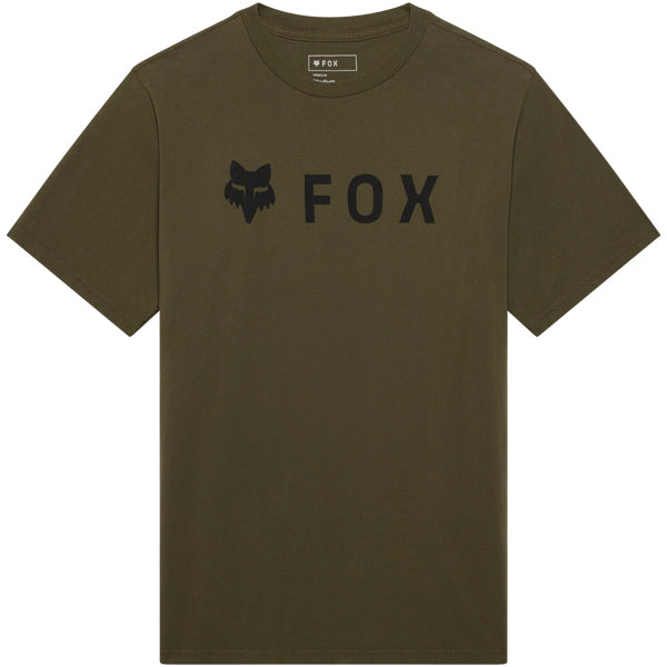 Fox Racing Absolute 195 Original Tee mountain bike gear in Olive Green detail view sku 39404-001