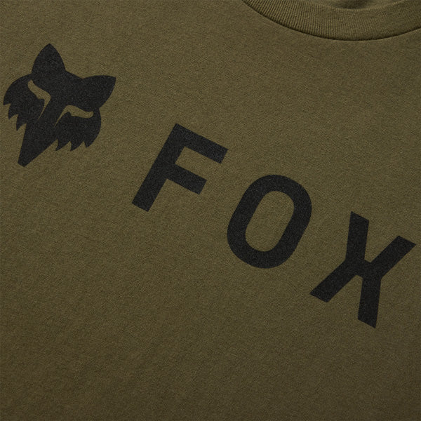 Fox Racing Absolute 195 Original Tee mountain bike gear in Olive Green detail view sku 39404-001