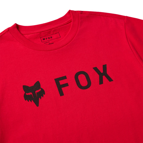 Fox Racing Absolute 195 Original Tee mountain bike gear in Flame Red detail view sku 39404-001