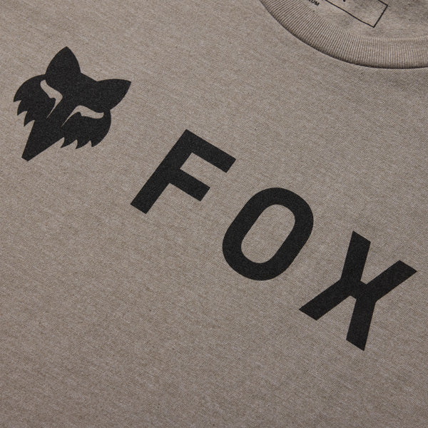 Fox Racing Absolute 195 Original Tee mountain bike gear in Heather Graphite detail view sku 39404-001