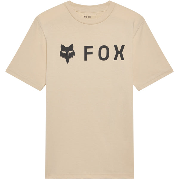 Fox Racing Absolute Tee mountain bike gear in Tan detail view sku 39613-D95