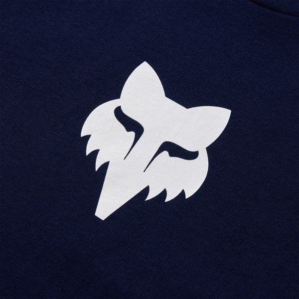 Fox Racing Fox Head Tee mountain bike gear in Heather Dark Grey detail view sku 39614-D95