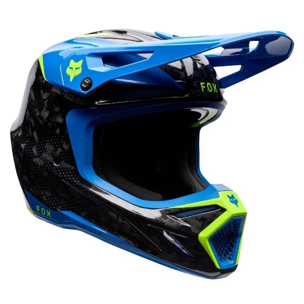 Fox Racing - V3 RS Tactile Helmet motocross helmet in Blue alternate product view 8 sku 38634-008