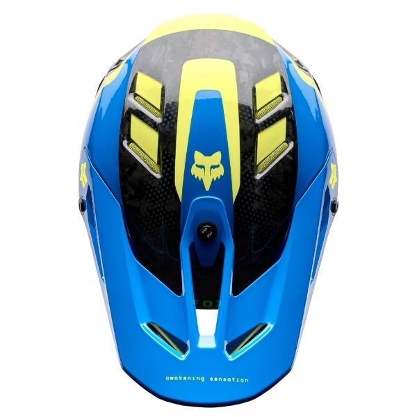 Fox Racing - V3 RS Tactile Helmet motocross helmet in Blue alternate product view 11 sku 38634-008