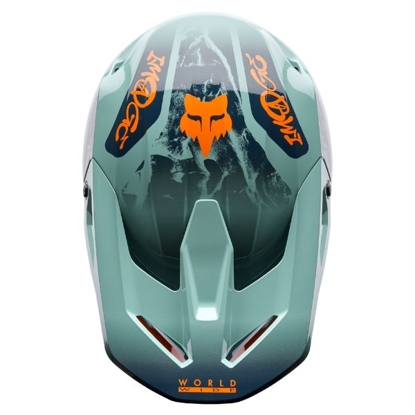Fox Racing - V1 Image Print Helmet motocross helmet in Blue alternate product view 5 sku 38640-C84