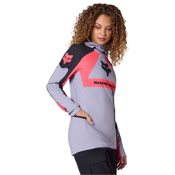 Fox Racing - Ranger Drive Jersey (Womens) motocross jersey in Gray alternate product view 3 sku 38689-172