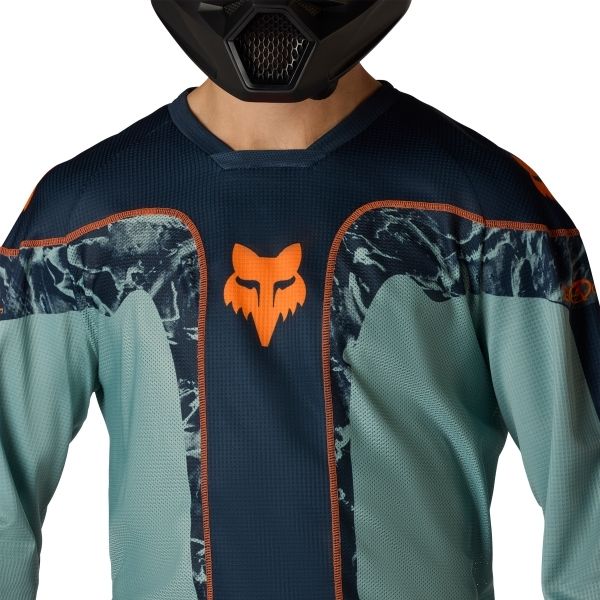 Fox Racing - 180 Image Print Jersey motocross jersey in Blue alternate product view 5 sku 38695-C84