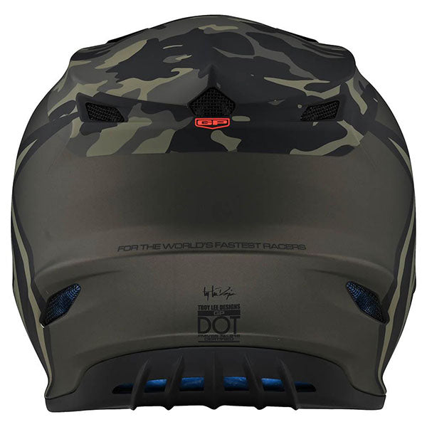 Image of Troy Lee Designs SKU 1032530 GP Overload Camo Helmet Size: XS Colors: Army Green (SKU 1032530)