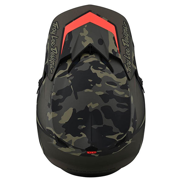 Image of Troy Lee Designs SKU 1032530 GP Overload Camo Helmet Size: XS Colors: Army Green (SKU 1032530)