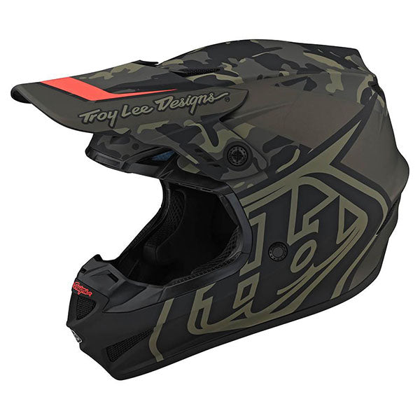 Image of Troy Lee Designs SKU 1032530 GP Overload Camo Helmet Size: XS Colors: Army Green (SKU 1032530)