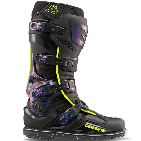 Product image of Gaerne 0004 Gaerne SG 22 Boots Chameleon 2 motocross boots showing design and colorway | Available at BTO Sports