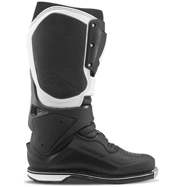 Product image of Gaerne 0024 Gaerne SG 22 Boots Black White 4 motocross boots showing design and colorway | Available at BTO Sports