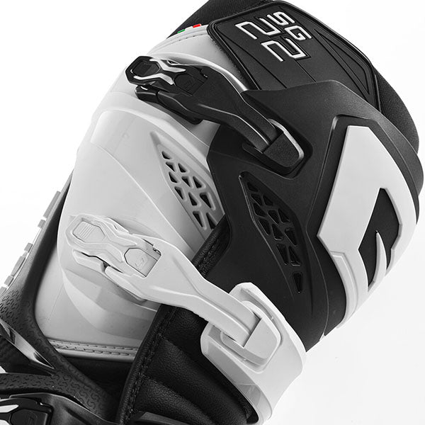Product image of Gaerne 0026 Gaerne SG 22 Boots Black White 6 motocross boots showing design and colorway | Available at BTO Sports