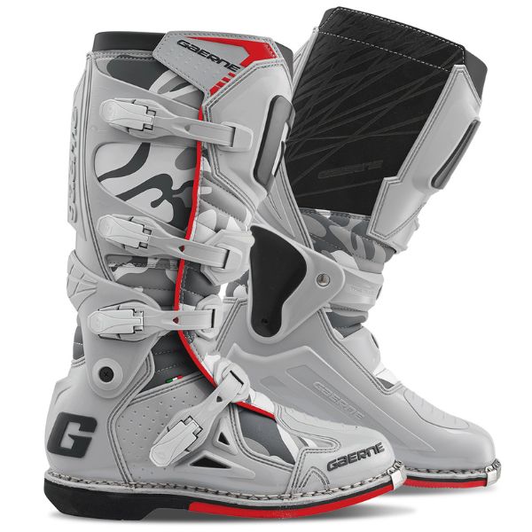 Product image of Gaerne 480 519 Fastback Endurance Boot Snow Camo 1 motocross boots showing design and colorway | Available at BTO Sports