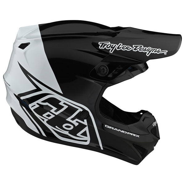 Image of Troy Lee Designs SKU 1035820 GP Block Helmet Size: XS Colors: Black/White (SKU 1035820)