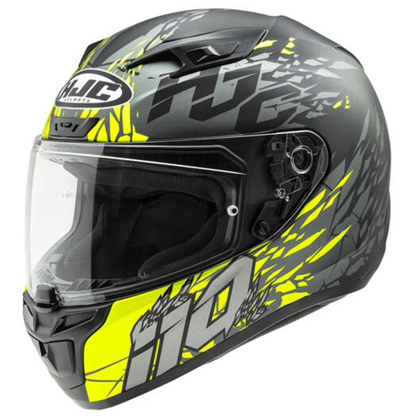 studio product photo of HJC SKU 810383204, sizes XS, SM, MD, LG, XL for motorcycle helmet, street bike, full-face helmet, and powersports use.