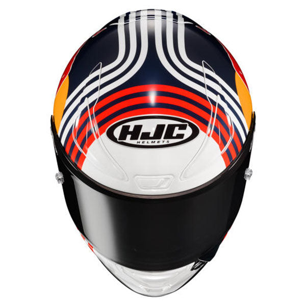 studio product photo of HJC SKU 809112104, sizes XS, SM, MD, LG, XL for motorcycle helmet, street bike, full-face helmet, and powersports use.