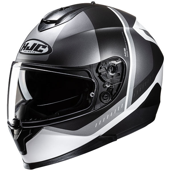 studio product photo of HJC SKU 877160203, sizes XS, SM, MD, LG, XL for motorcycle helmet, street bike, full-face helmet, and powersports use.