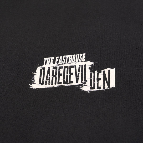 Studio photo on a white background of Fasthouse Hell Raiser Tee; showing tee fit, printed graphics, and crew neckline; SKU 3211230004; Sizes: S-3XL