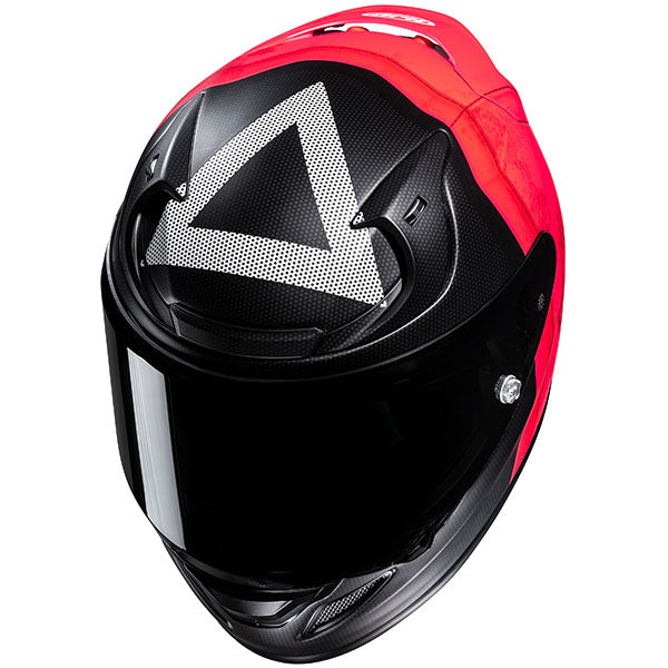 top view of HJC SKU 852123306, sizes SM, MD, LG, XL for motorcycle helmet, street bike, full-face helmet, and powersports use.