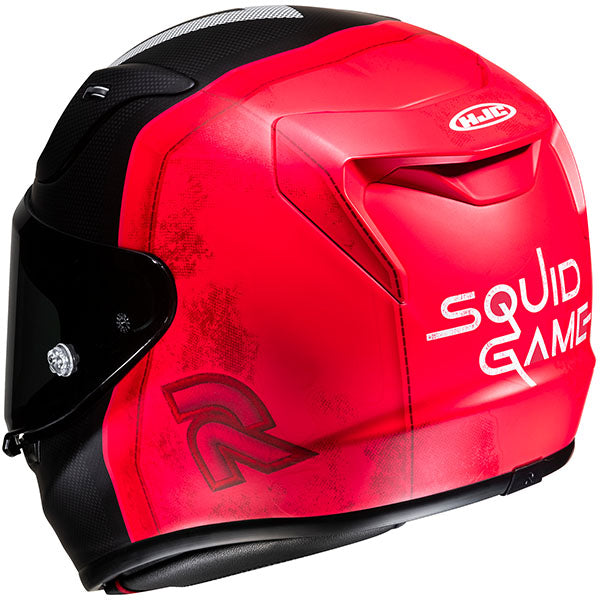 rear view of HJC SKU 852123307, sizes SM, MD, LG, XL for motorcycle helmet, street bike, full-face helmet, and powersports use.