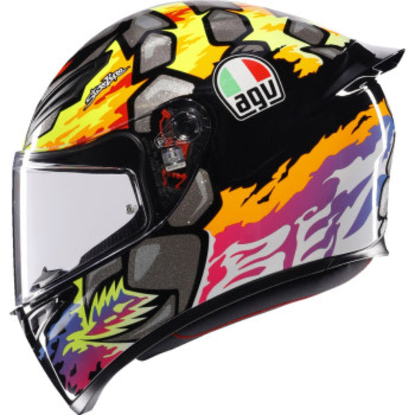 AGV street motorcycle full‑face helmet product view — lightweight, ventilated shell for impact protection and long‑ride comfort.