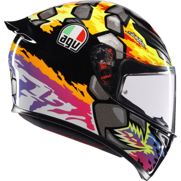 AGV street motorcycle full‑face helmet product view — lightweight, ventilated shell for impact protection and long‑ride comfort.