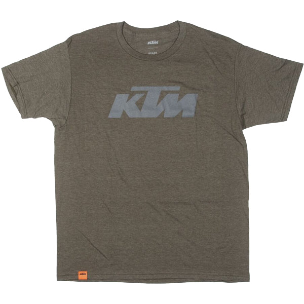 Clean studio shot of KTM KTM Logo Tee; showing tee fit, printed graphics, and crew neckline; SKU 3PW250052202; Sizes: S-2XL
