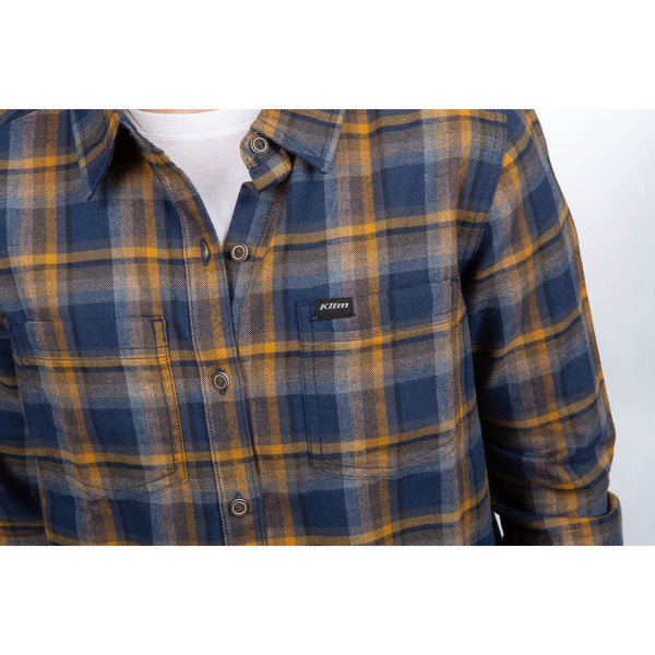 Crisp studio image on a white background of Klim Sunlight Trail Midweight Flannel Shirt (Womens); SKU 3595-000-110-802; Sizes: XS-2XL