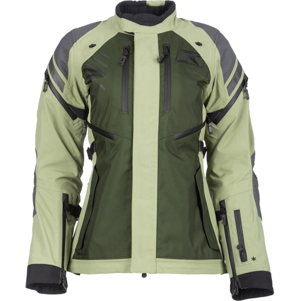 Studio photo on a white background of Klim Artemis Jacket (Womens); showing outer material, seams, and closures; SKU 3015-002-110-000; Sizes: XS-2XL