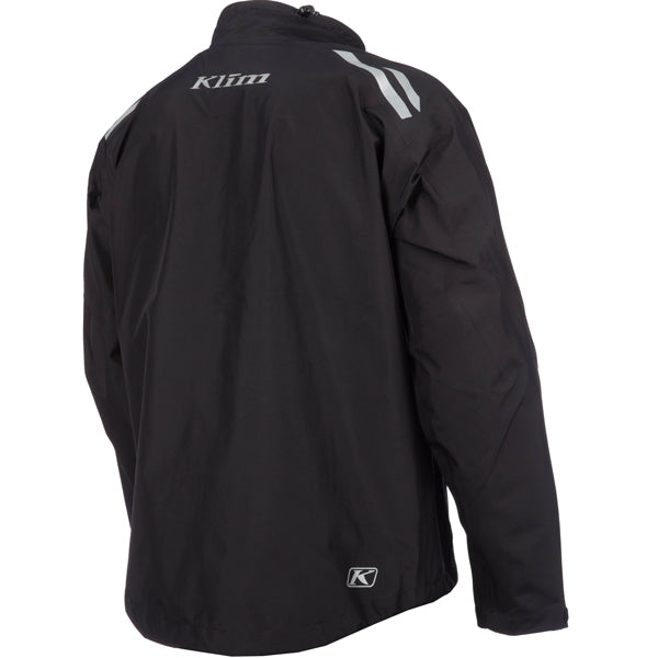 Crisp studio image on a white background of Klim Forecast Jacket; showing outer material, seams, and closures; SKU 3333-002-120-000; Colors: Black
