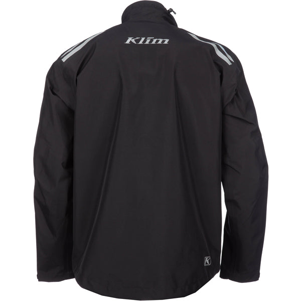 Studio photo on a white background of Klim Forecast Jacket; showing outer material, seams, and closures; SKU 3333-002-120-000; Colors: Black