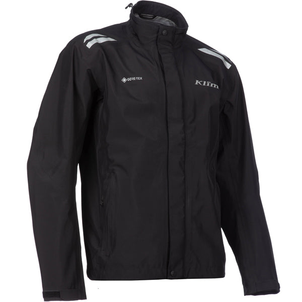 Clean studio shot of Klim Forecast Jacket; showing outer material, seams, and closures; SKU 3333-002-120-000; Colors: Black; Sizes: S-3XL