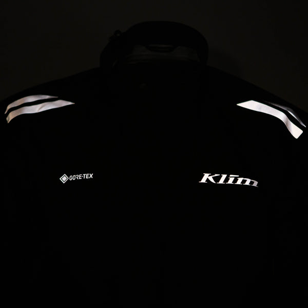 Clean studio shot of Klim Forecast Jacket; showing outer material, seams, and closures; SKU 3333-002-120-000; Colors: Black; Sizes: S-3XL - alternate view