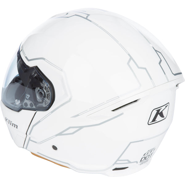 Clean studio shot of Klim GT1 Expedition Helmet; showing helmet shell shape and vent layout; SKU 3560-000-110-001; Sizes: XS-3XL - alternate view