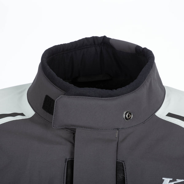 Clean studio shot of Klim Kodiak Jacket; showing outer material, seams, and closures; SKU 3721-003-048-000