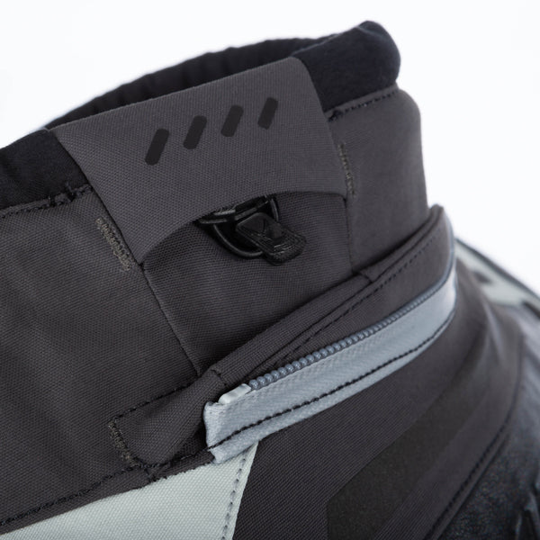 High-resolution studio image of Klim Kodiak Jacket; showing outer material, seams, and closures; SKU 3721-003-048-000