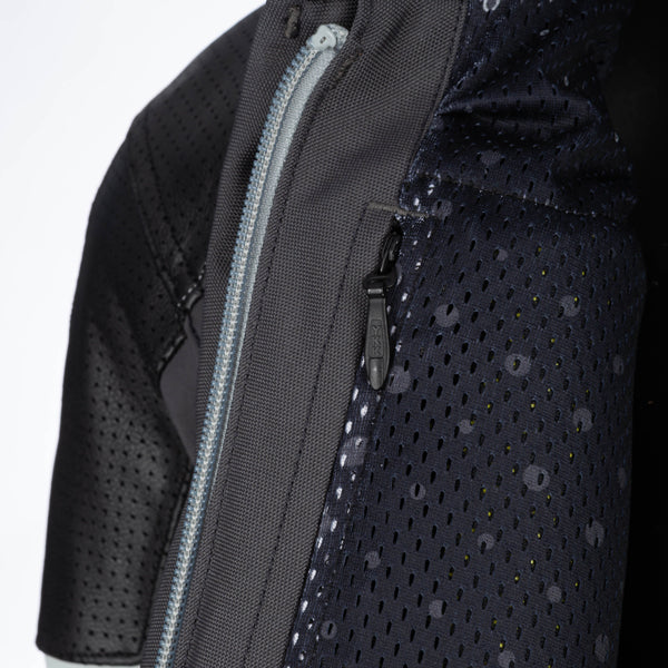 Clean studio shot of Klim Kodiak Jacket; showing outer material, seams, and closures; SKU 3721-003-048-000