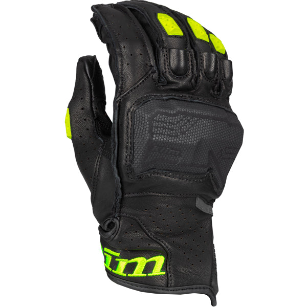 Clean studio shot of Klim Badlands Aero Pro Short Gloves; showing stitching detail and grip areas; SKU 3924-003-110-001; Sizes: XS-3XL