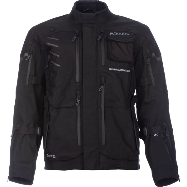 Crisp studio image on a white background of Klim Badlands Pro Jacket; showing outer material, seams, and closures; SKU 4052-004-110-000