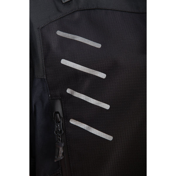 Professional studio photo of Klim Badlands Pro Jacket; showing outer material, seams, and closures; SKU 4052-004-110-000