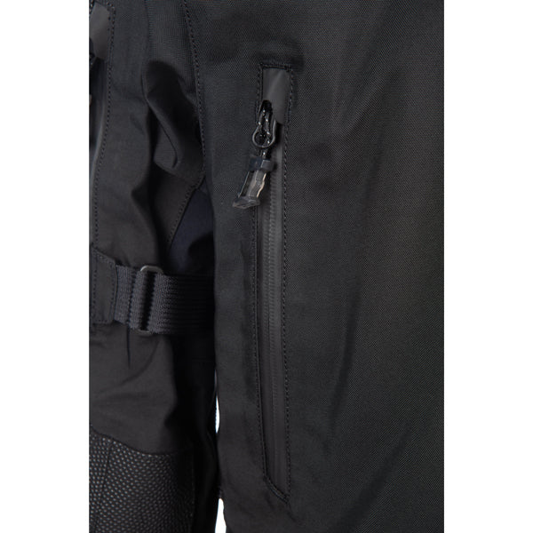 Professional studio photo of Klim Badlands Pro Jacket; showing outer material, seams, and closures; SKU 4052-004-110-000